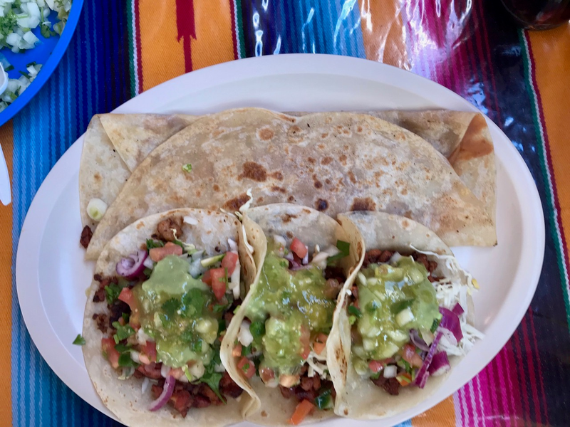 I know this came out blurry. But these Tacos al pastor were unreal!